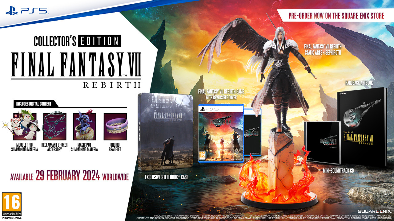 Final Fantasy VII Rebirth Collector's Edition & Deluxe Edition -  Collector's Editions